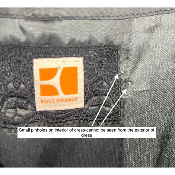 BOSS ORANGE Hugo Boss Black Sequin Cocktail Sheath Dress Short Sleeve Size 6 - Picture 14 of 15